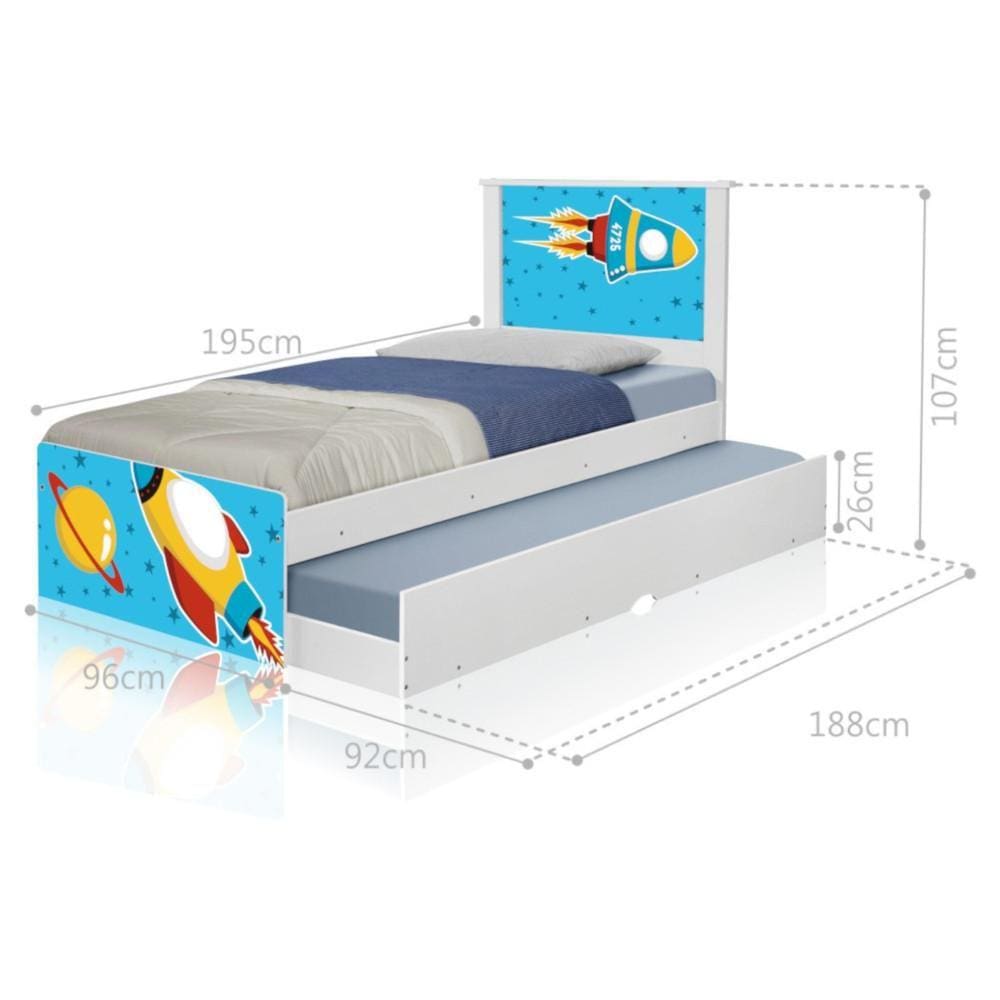 Bicama Juvenil Adesivada Foguetespacial