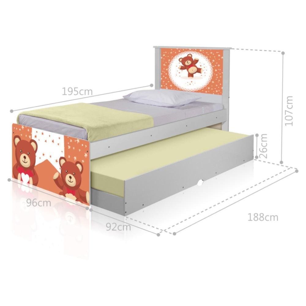 Bicama Juvenil Adesivada Ursinhos de Pelúcia