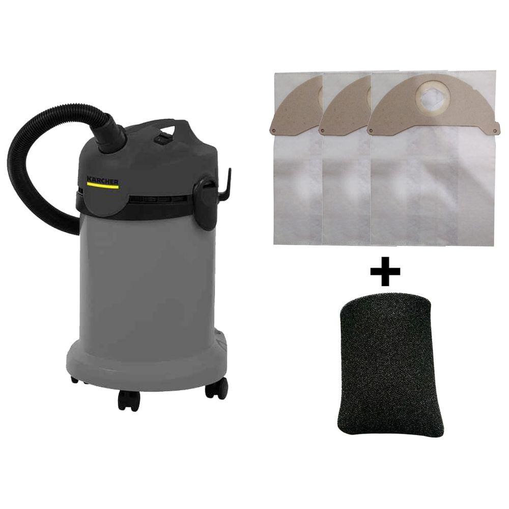 Kit 6 Sacos Descartáveis Aspirador Karcher NT 20/1 + Filtro