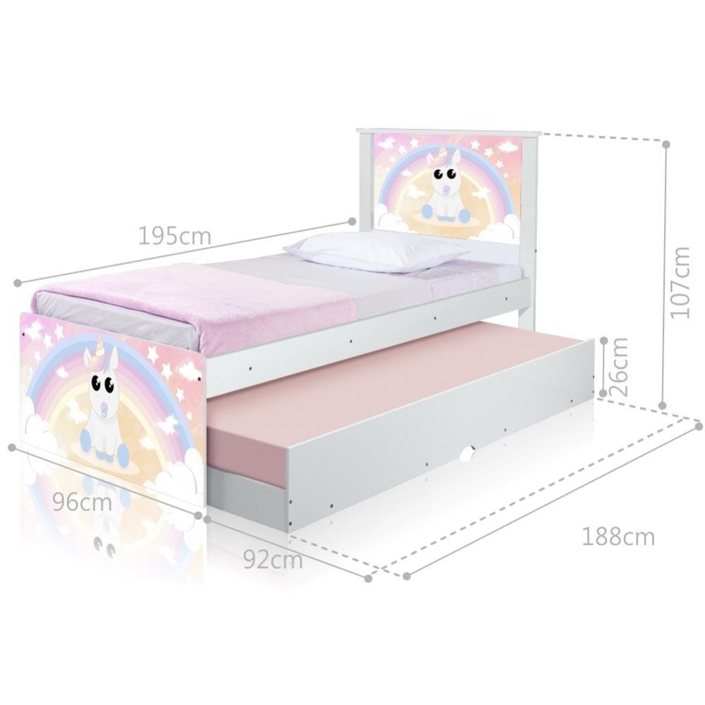 Bicama Juvenil Adesivada Unicórnio Baby