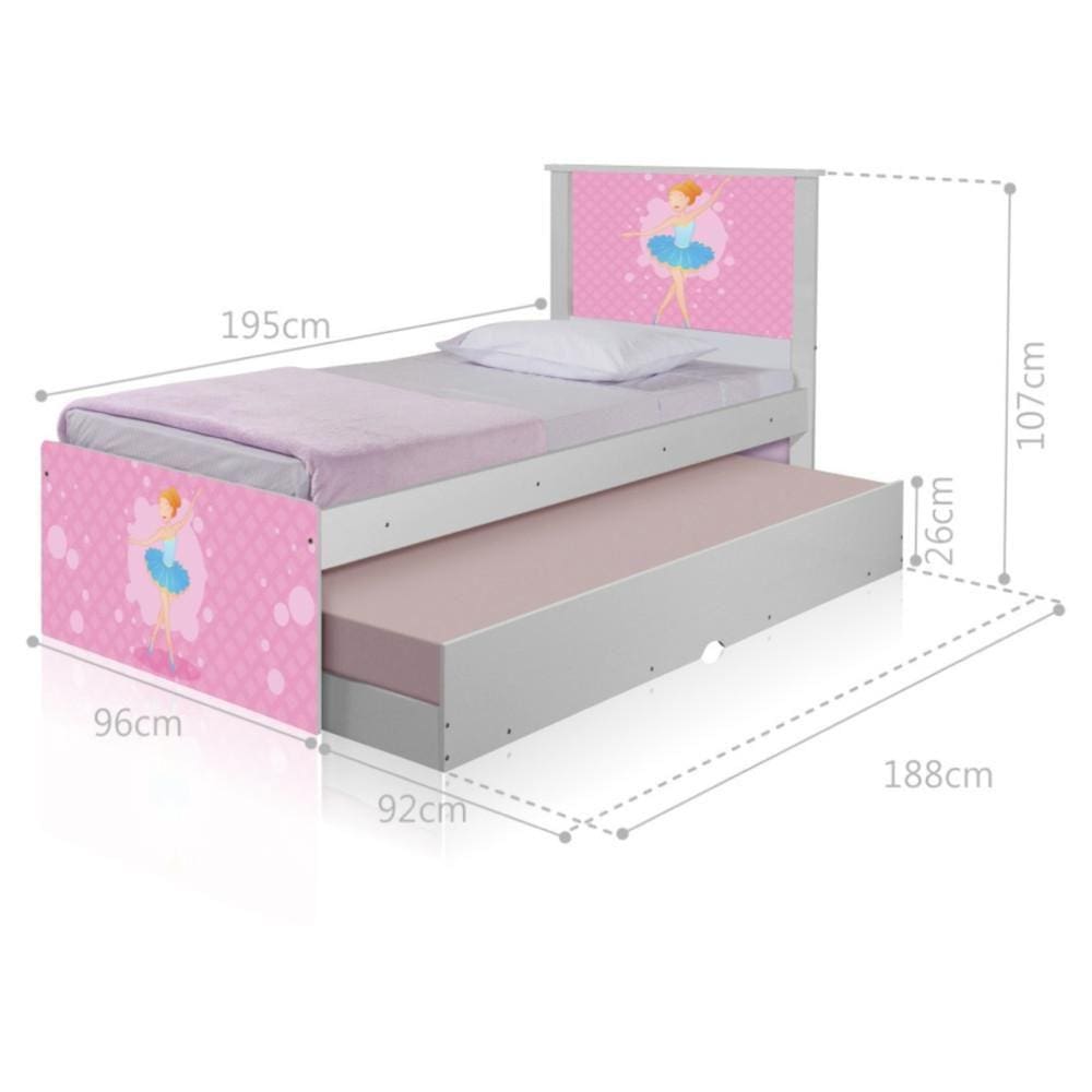 Bicama Juvenil Adesivada BailariClássica com Colchões