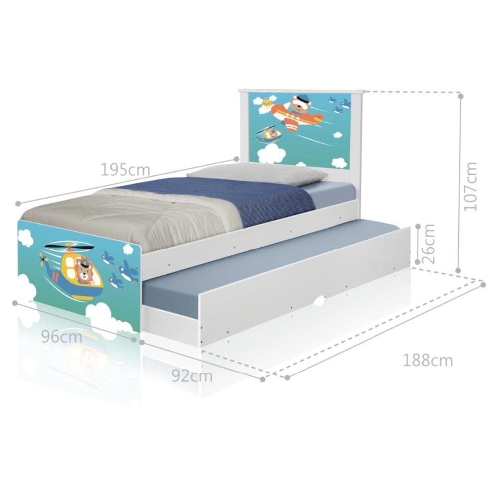 Bicama Juvenil Adesivada Patrulha Animal