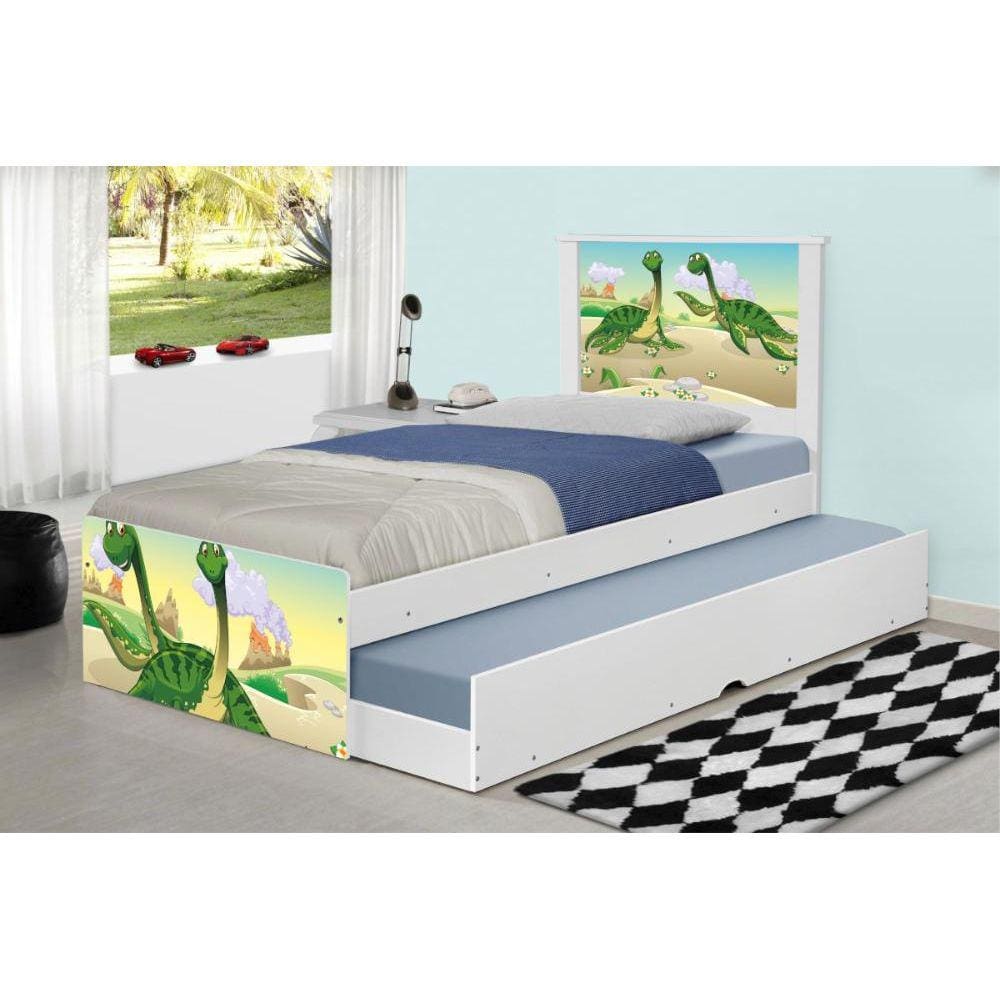 Bicama Juvenil Adesivada Dinossauros Irmãos