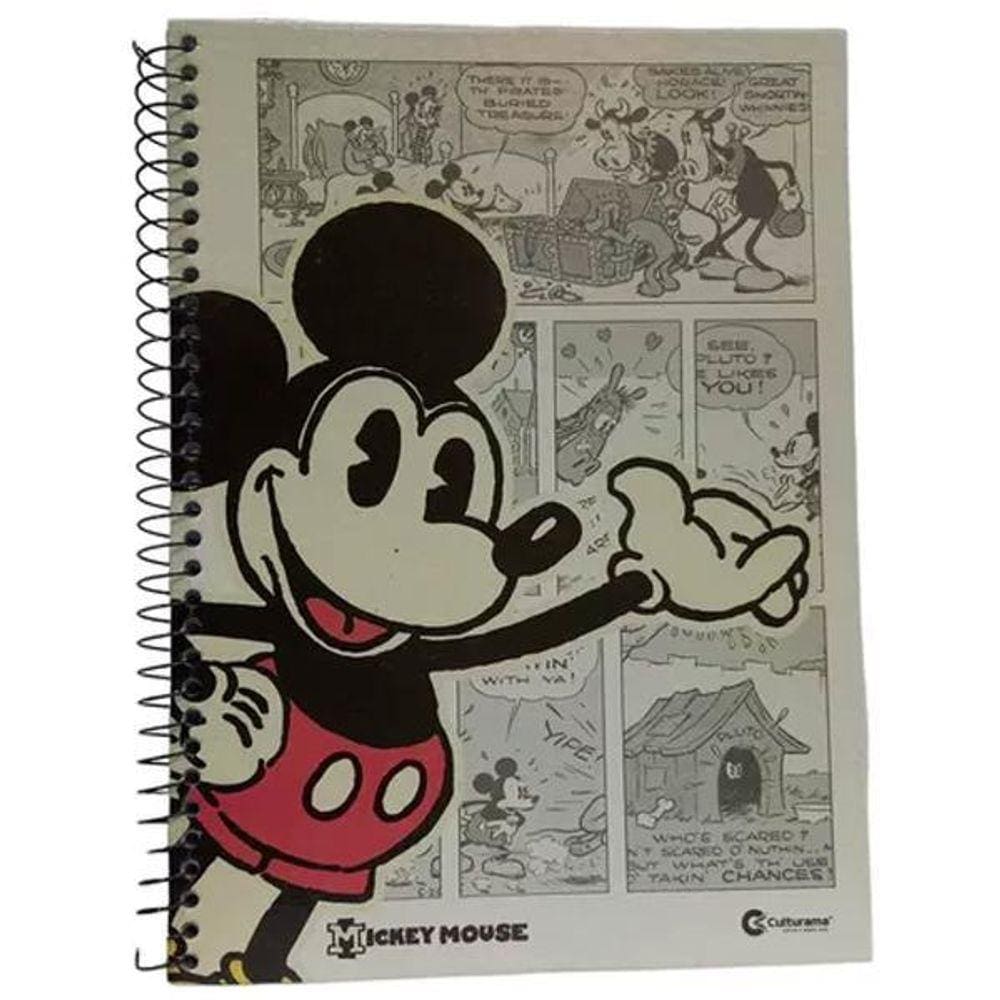Caderno Universitário Mickey Mouse 1 Matéria 80 Folhas