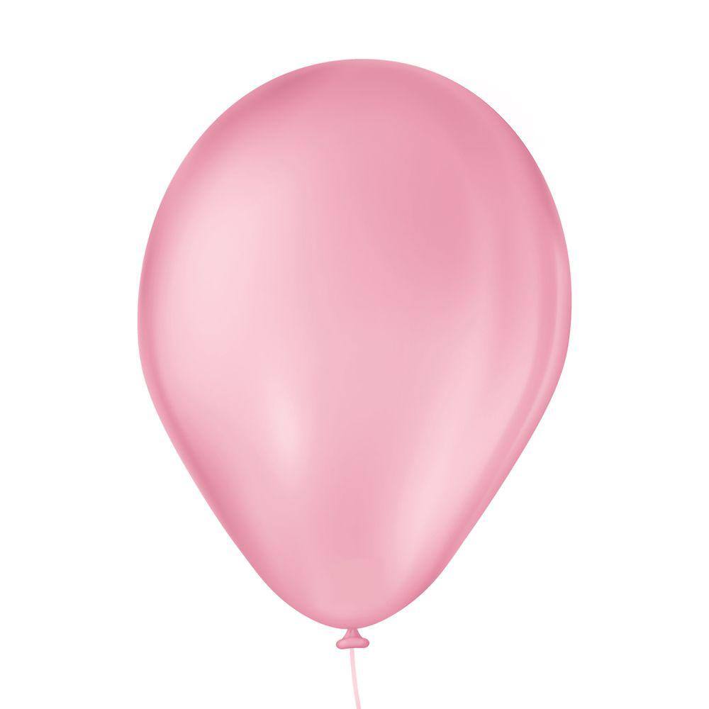 Balão São Roque Rosa Tutti Frutti Liso 7 Polegadas - 50 un