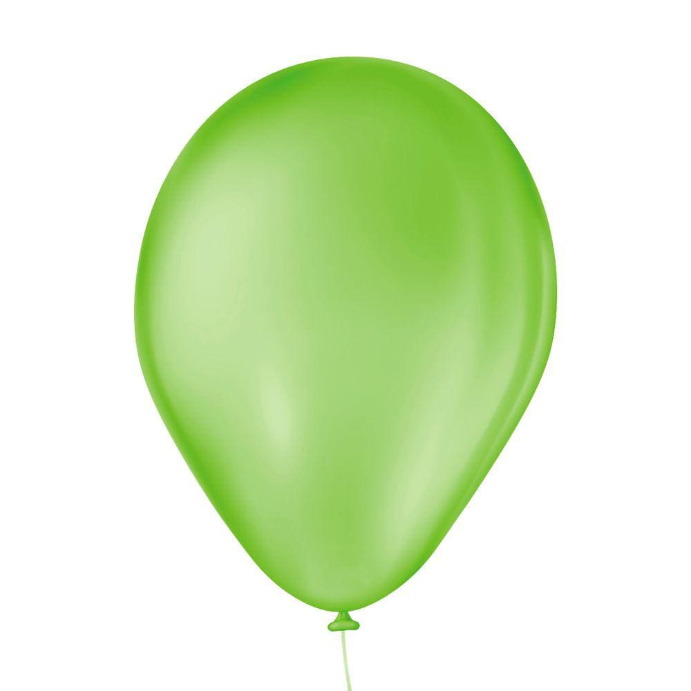 Balão São Roque Verde Lima Liso 7 Polegadas - 50 unidades