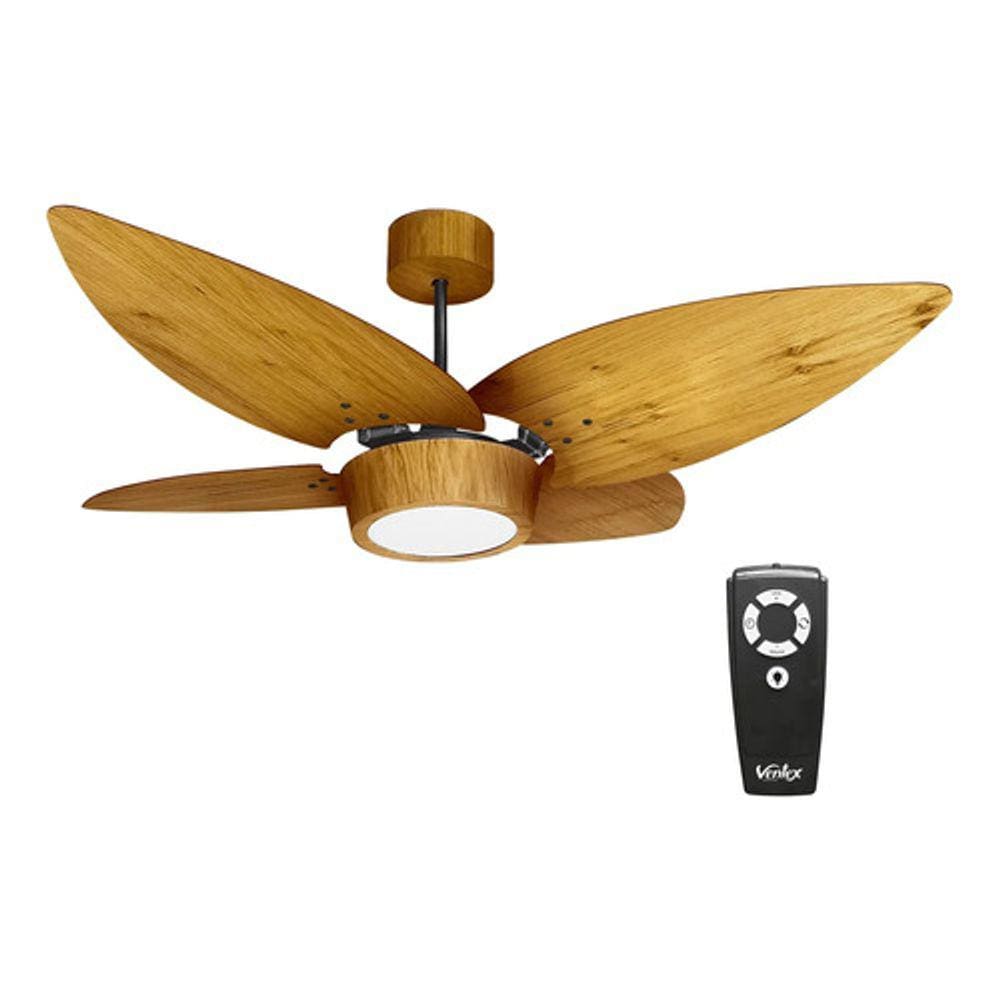 Ventilador Teto Madeira C/ Controle Remoto 122cm 127v - Cuba