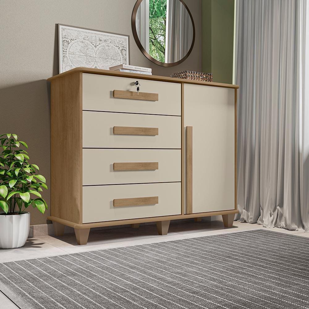 Cômoda com 4 Gavetas Lyon