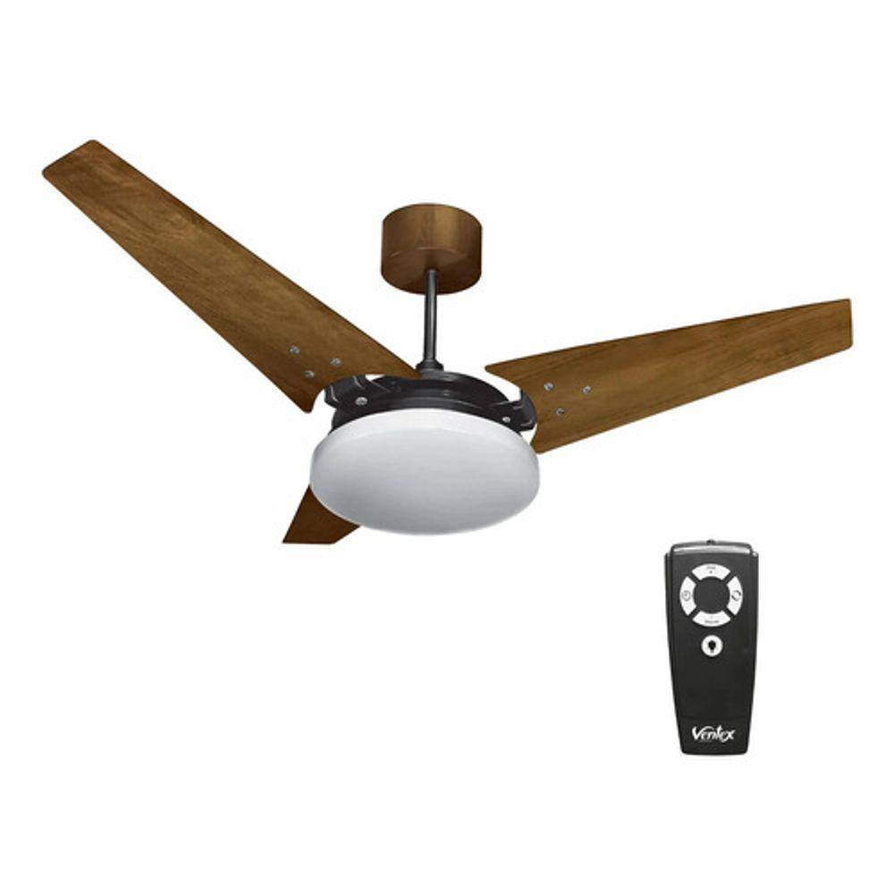 Ventilador Teto Madeira C/ Controle Remoto 122cm 127v - Togo