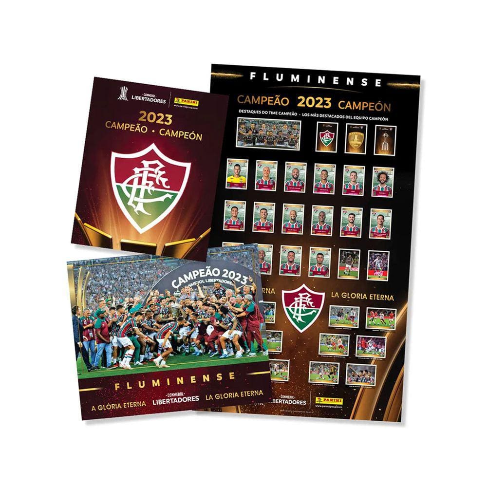 Poster Campeão Conmebol Libertadores 2023 - Fluminense + 36 Cromos