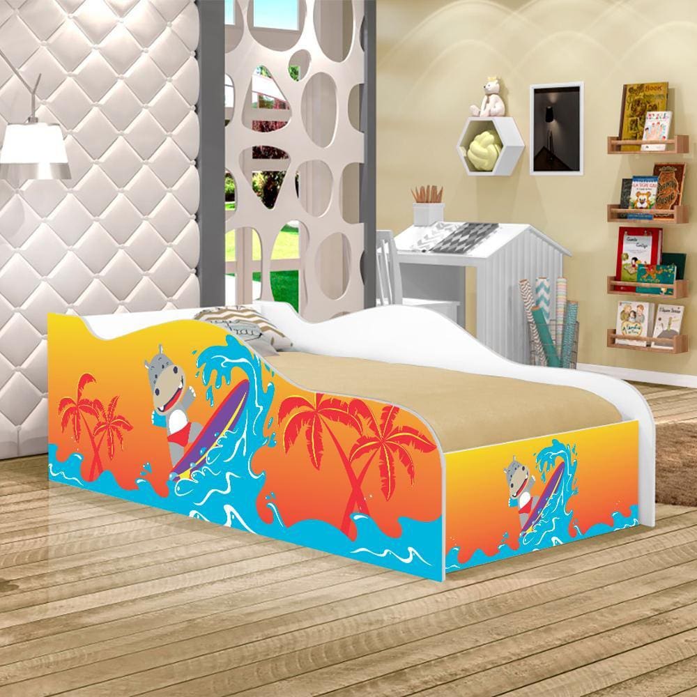Cama Fun Surfista Solteiro Com Colchão