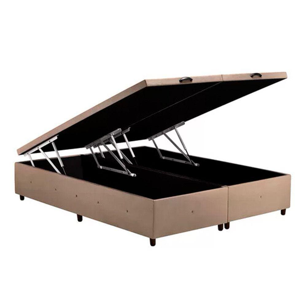 Base para Cama Box Casal Queen com Baú S. Design para Colchão de 158 cm - 1600