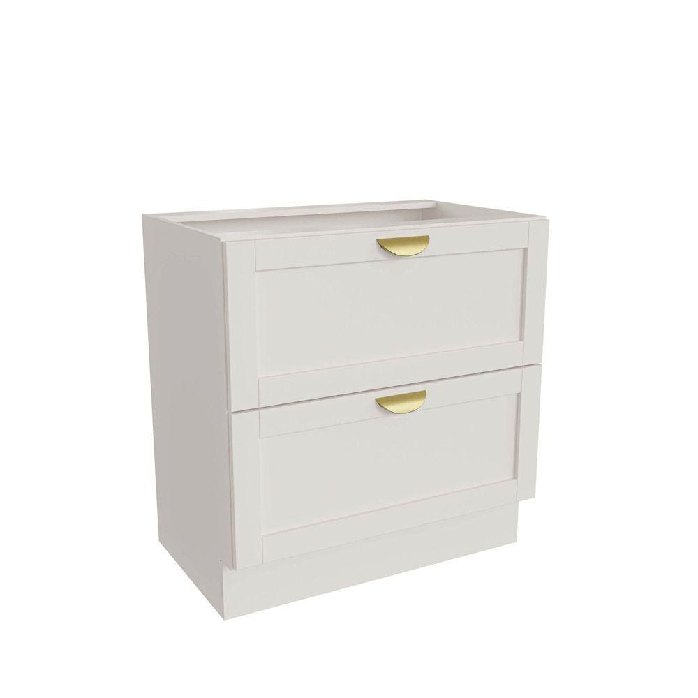 Balcão 2 Gavetões 80cm sem Tampo Arizona Cabecasa Madeiramadeira Branco