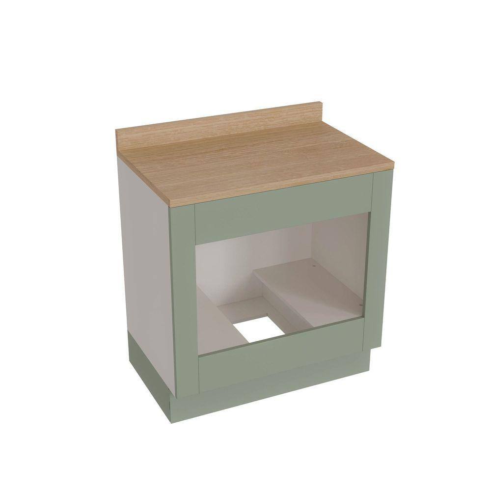 Balcão para Forno de Embutir 80cm Arizona Cabecasa Madeiramadeira Branco/Menta