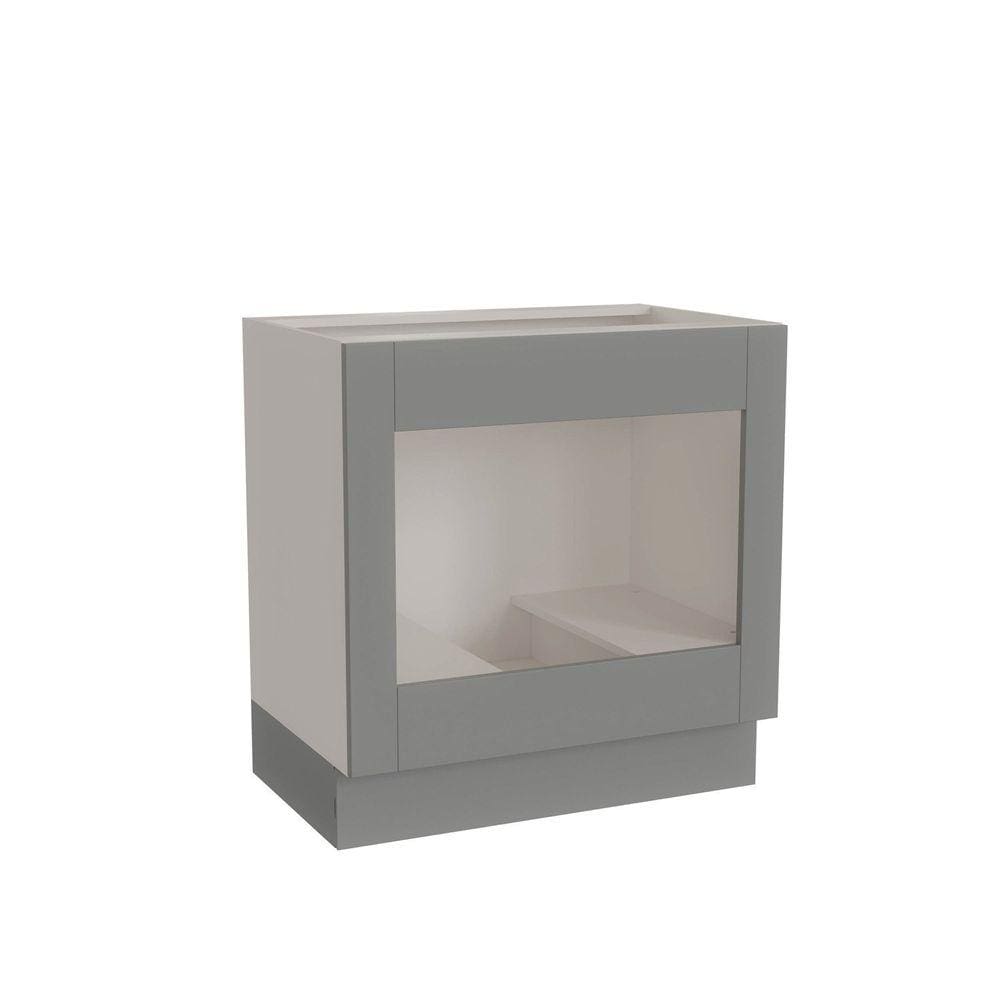 Balcão para Forno de Embutir 80cm sem Tampo Arizona Cabecasa Madeiramadeira Branco/Cinza