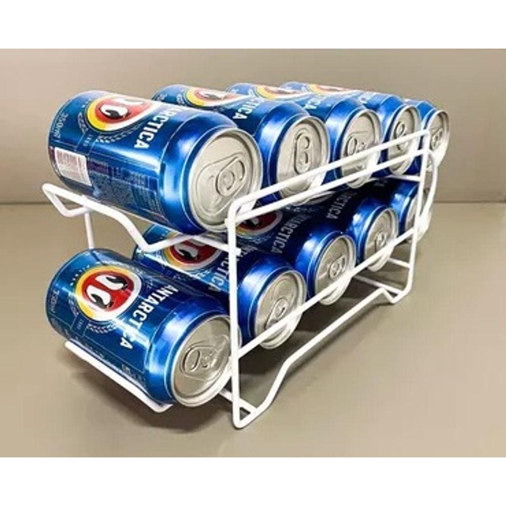 Suporte para Armazenar Latas Organizador Para Geladeira Armário 10 Latas