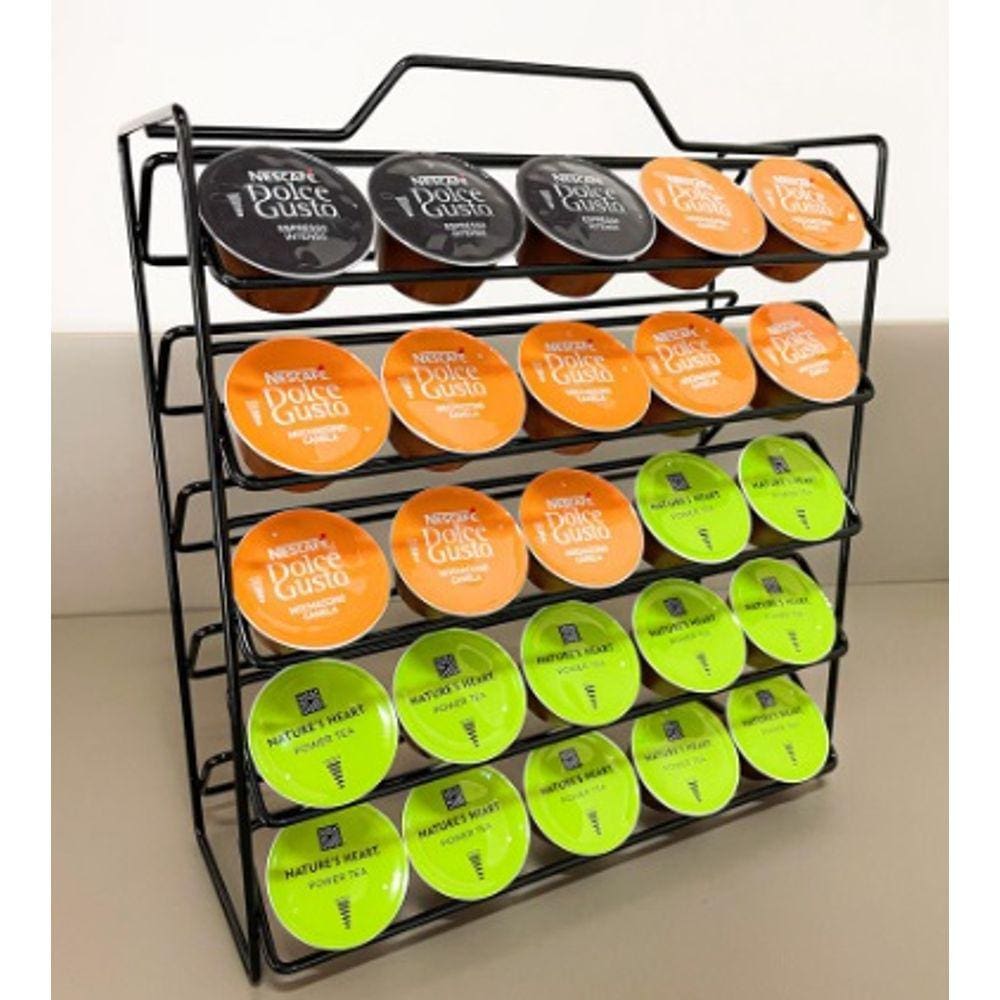 Suporte Porta Cápsula Café Dolce Gusto Organizador 50 Expresso Aramado Aço Bancada Suporte Cafe
