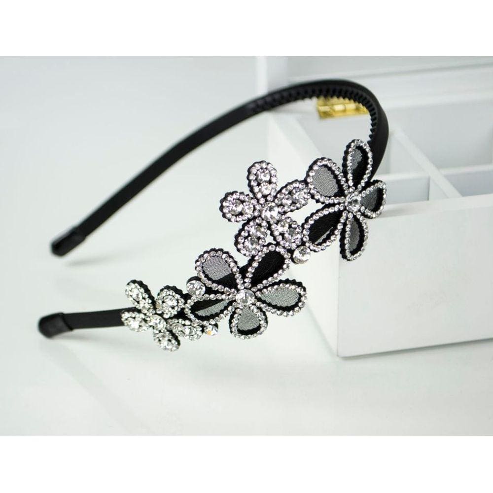 Tiara de Cabelo Flores Vazada