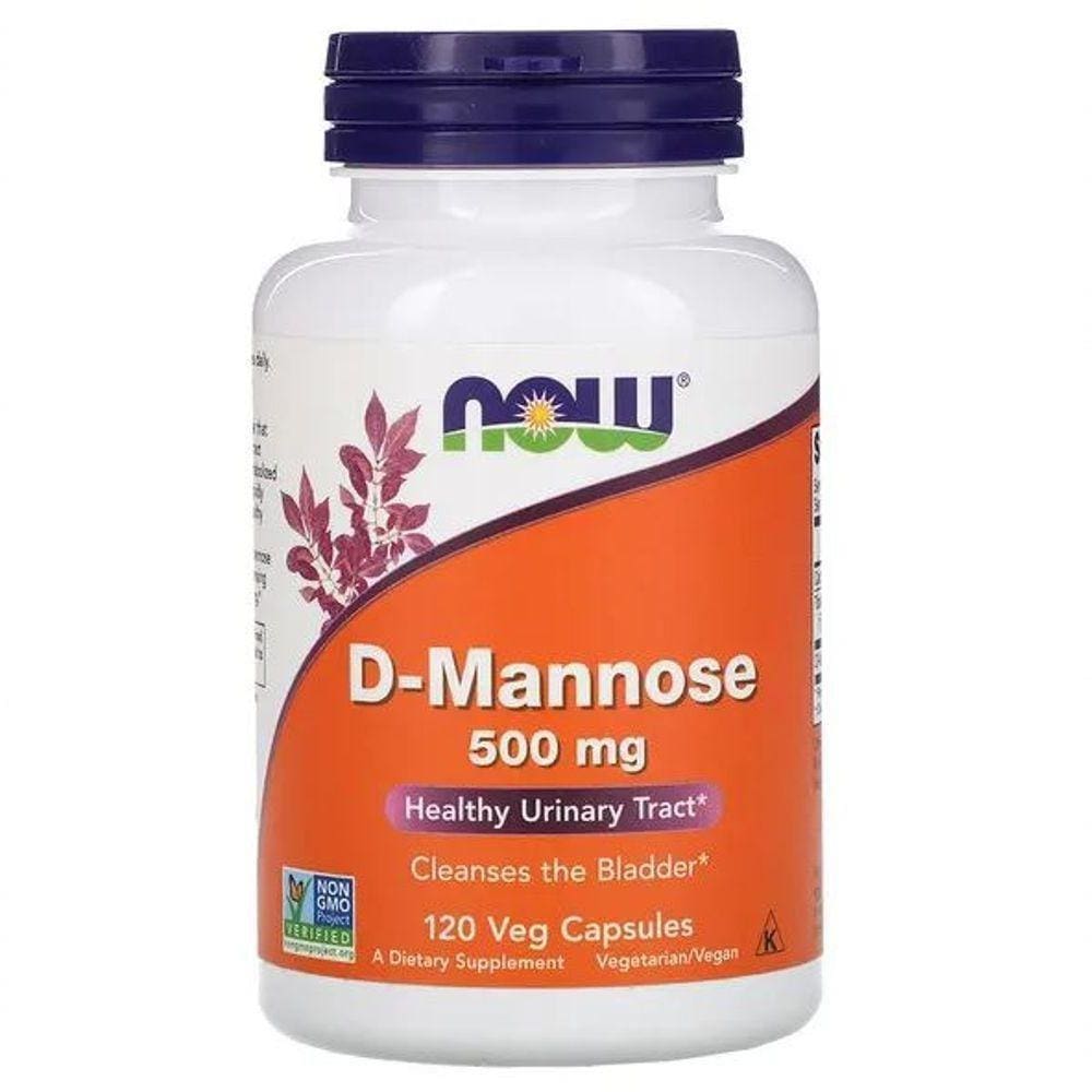 D-mannose, 500 Mg, 120 Cápsulas, Now
