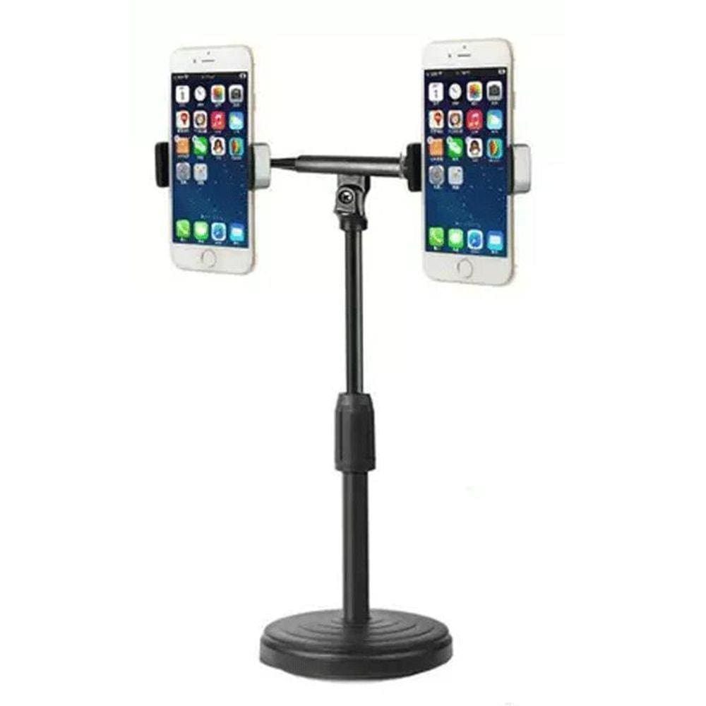 Suporte Duplo Celular Smartphone 27cm Alumínio