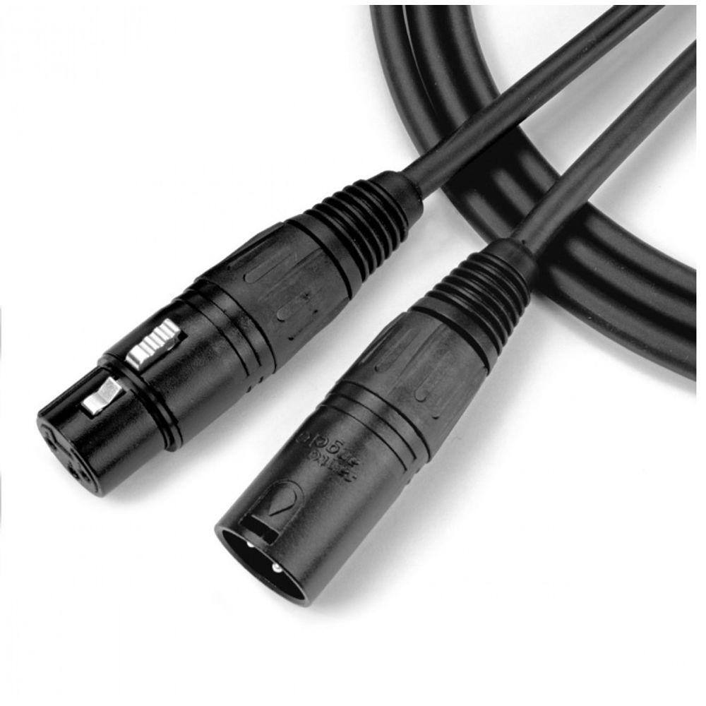 Cabo Para Microfone XLR M / XLR F Ninja LW 30FT 9,15 metros Preto