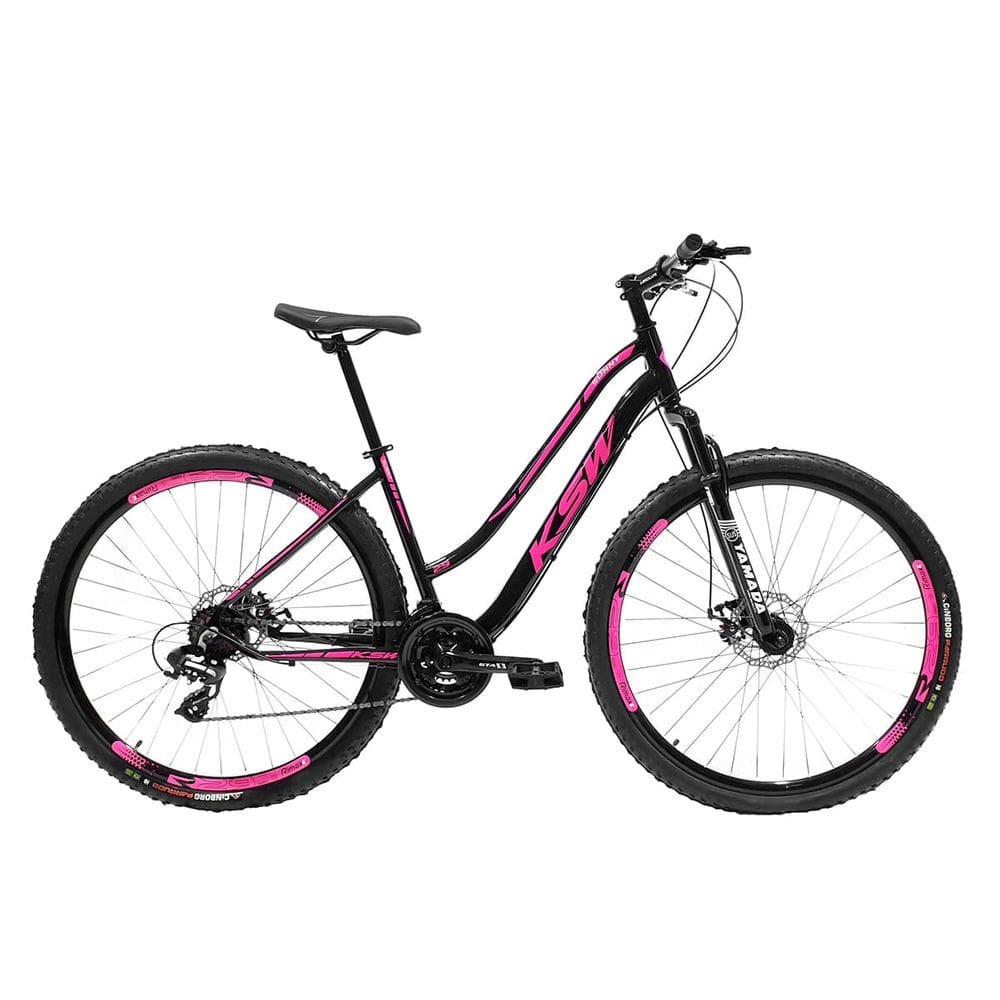 Bicicleta Ksw Xlt Disc M Aro 29 Susp. Dianteira 21 Marchas - Preto/rosa