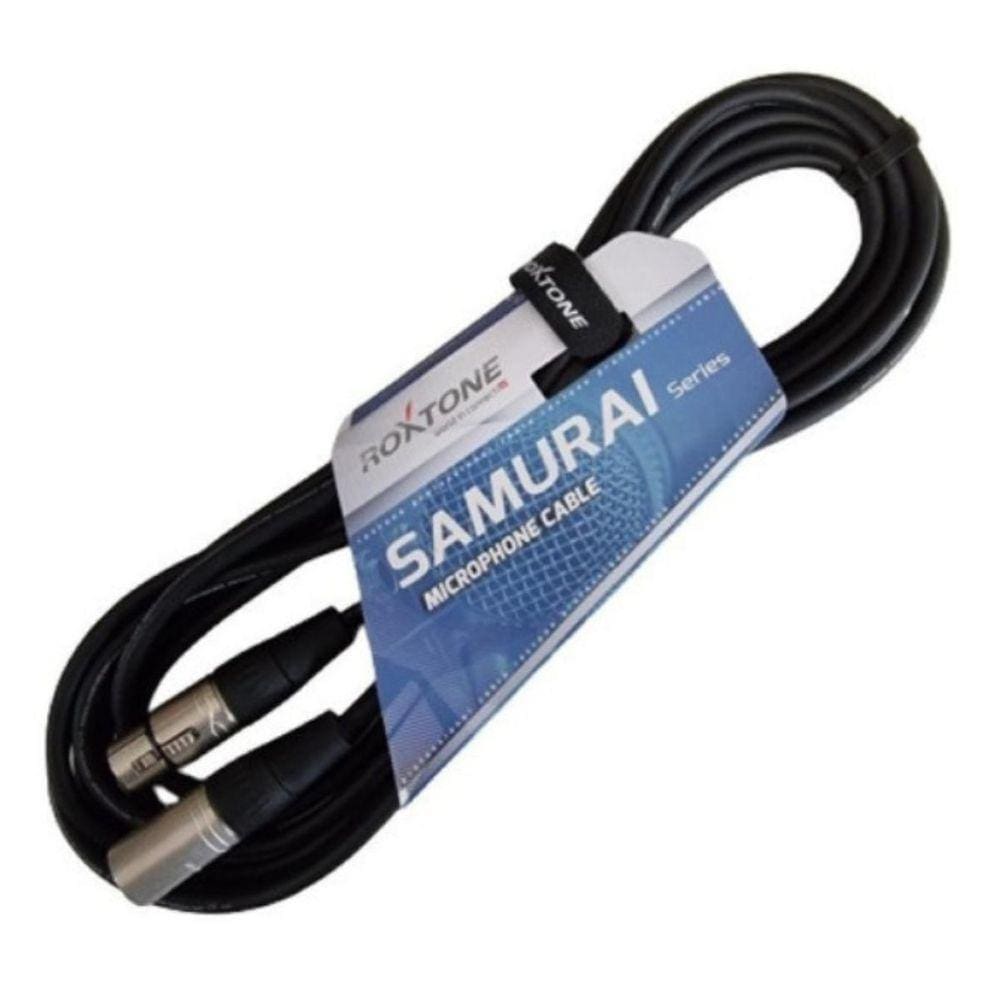 Cabo XLR x XLR 3m Samurai Roxtone Profissional