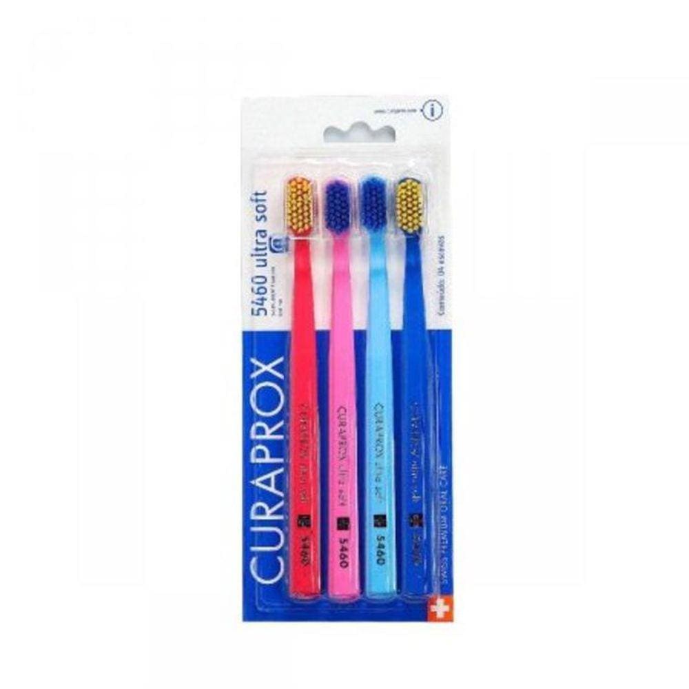 Kit Escova De Dente Curaprox 5460 Ultra Soft 4 Unidades