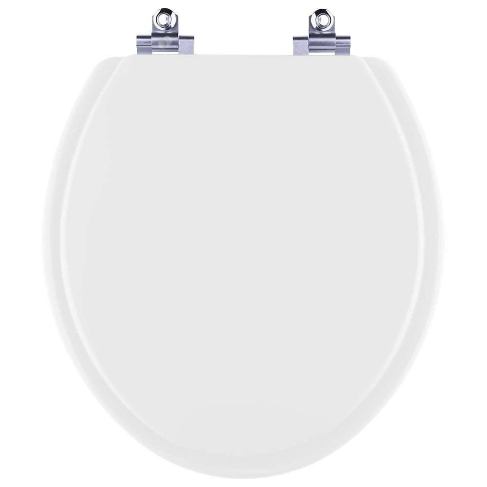Assento Sanitário Laqueado Soft Close Atlantis Branco para vaso Belize