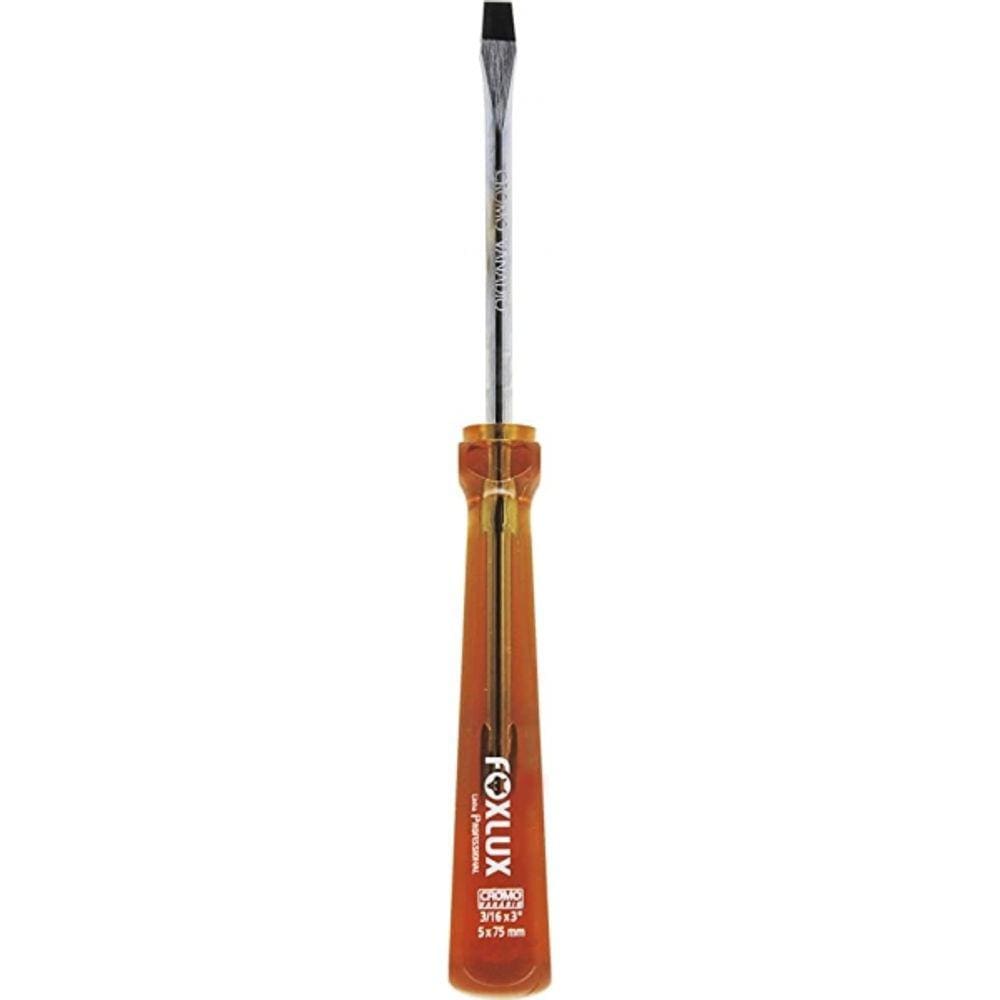 Chave De Fenda Cr V Pt Ima 3 16X3 Pol Foxlux
