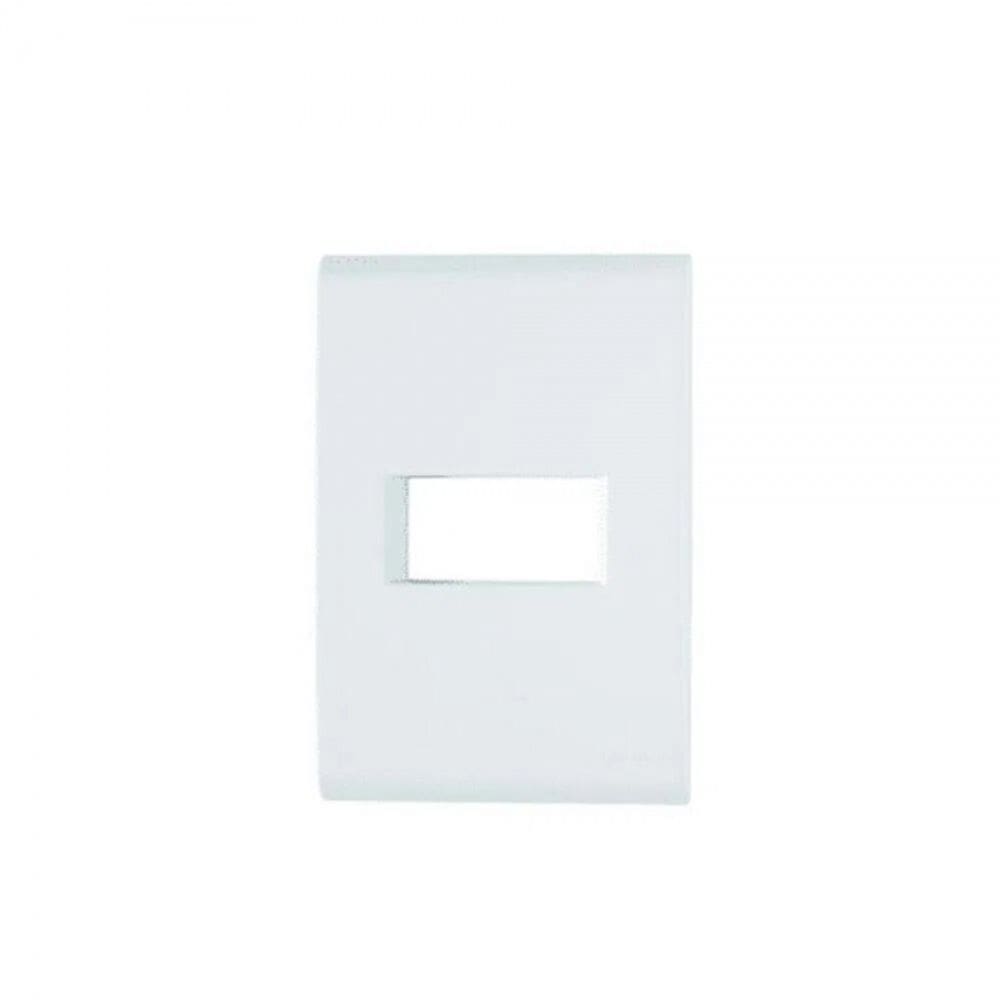 Placa+Suporte 4X2 1 Posto Horizontal Liz Branca Tramontina