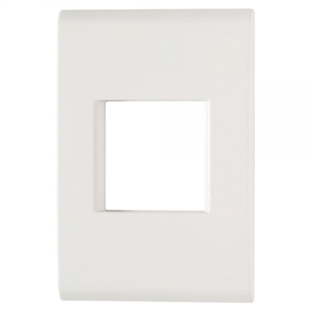 Placa+Suporte 4X2 2 Postos Juntos Liz Branca Tramontina