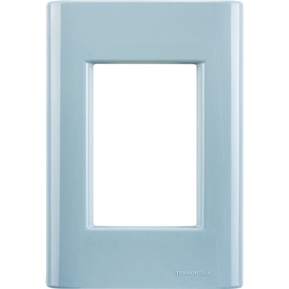 Placa 3 Postos 4X2 Giz Azul Jeans Tramontina