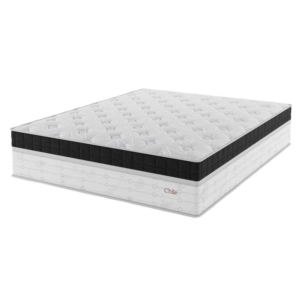 Colchão Duplo Molejo 41cm 2,03m 1,93m Chile Yescasa Preto