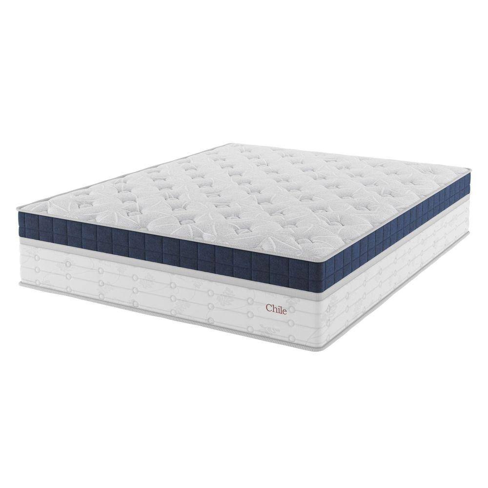 Colchão Duplo Molejo 41cm 2,03m 1,93m Chile Yescasa Azul