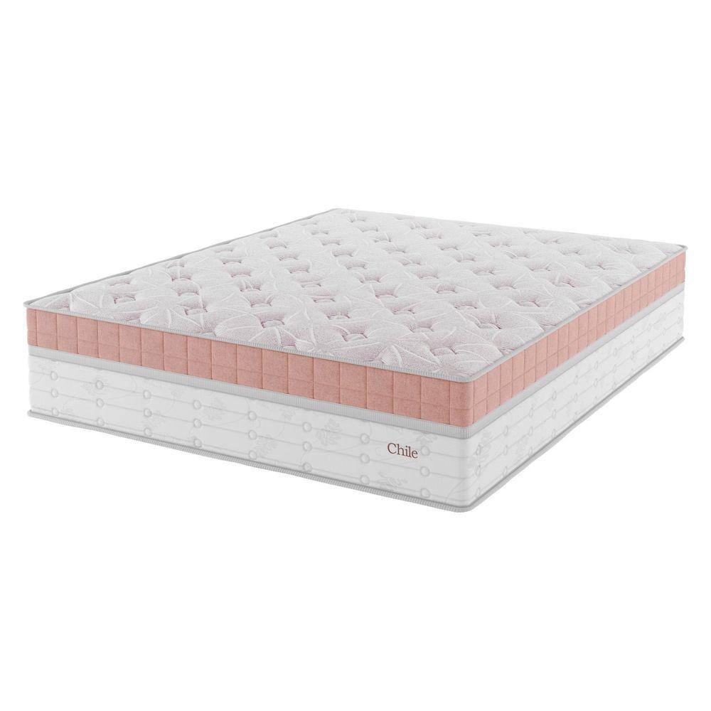 Colchão Duplo Molejo 41cm 2,03m 1,93m Chile Yescasa Rose