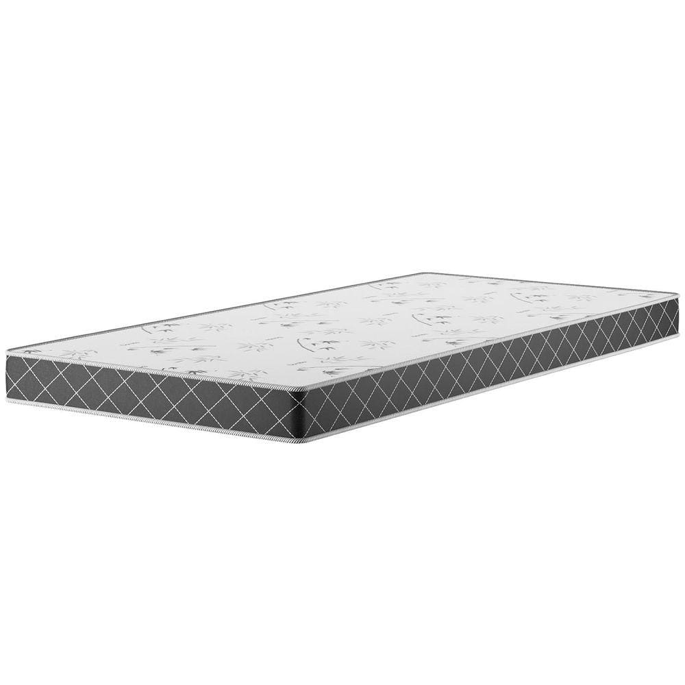 Colchão Casal Espuma D20 188mx1,28mx12cm Double Face Fussion Vieiro Xadrez Preto