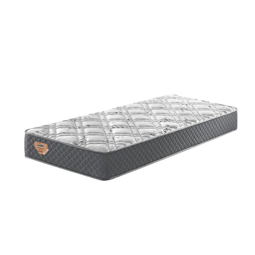 Colchão Adapto Molas Ensacadas Solteiro King 96x203x23cm Ecoflex Cinza