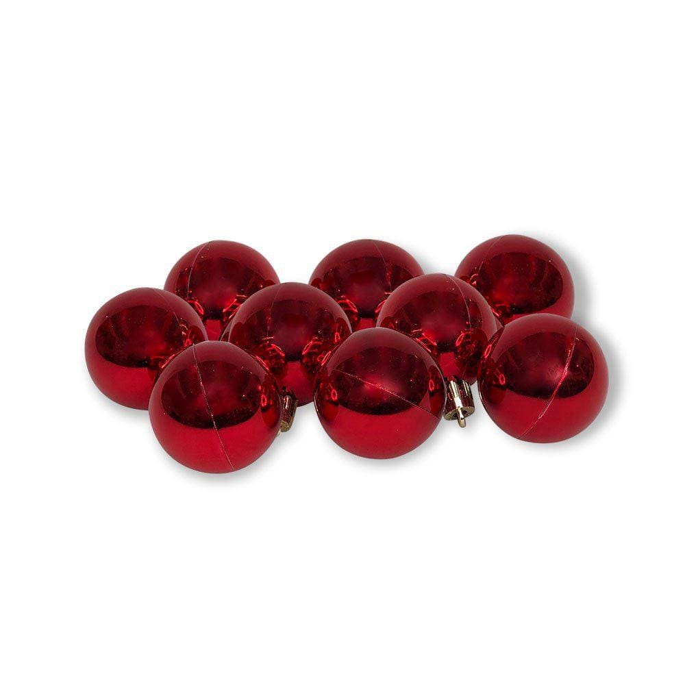 Kit com 27 Bolas De Natal de Enfeite Tamanho Padrão 6cm Vermelha