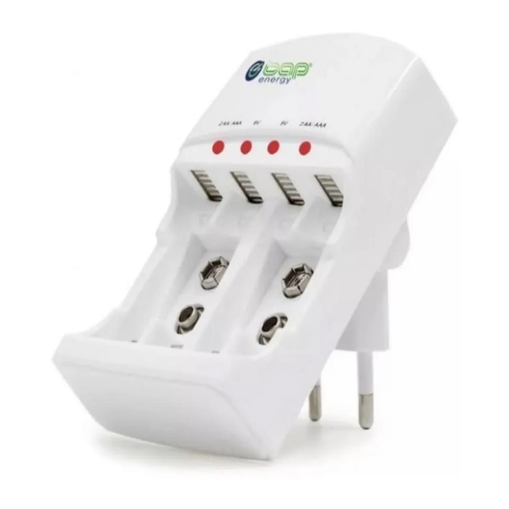 Carregador De Bateria Bap-550 S/Pilhas P/4Aa/Aaa/9V