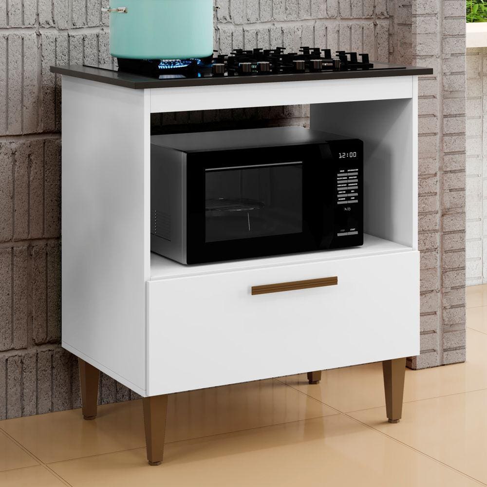 Balcão Cooktop Eliz 1 Porta 5 Bocas Kaiki Móveis