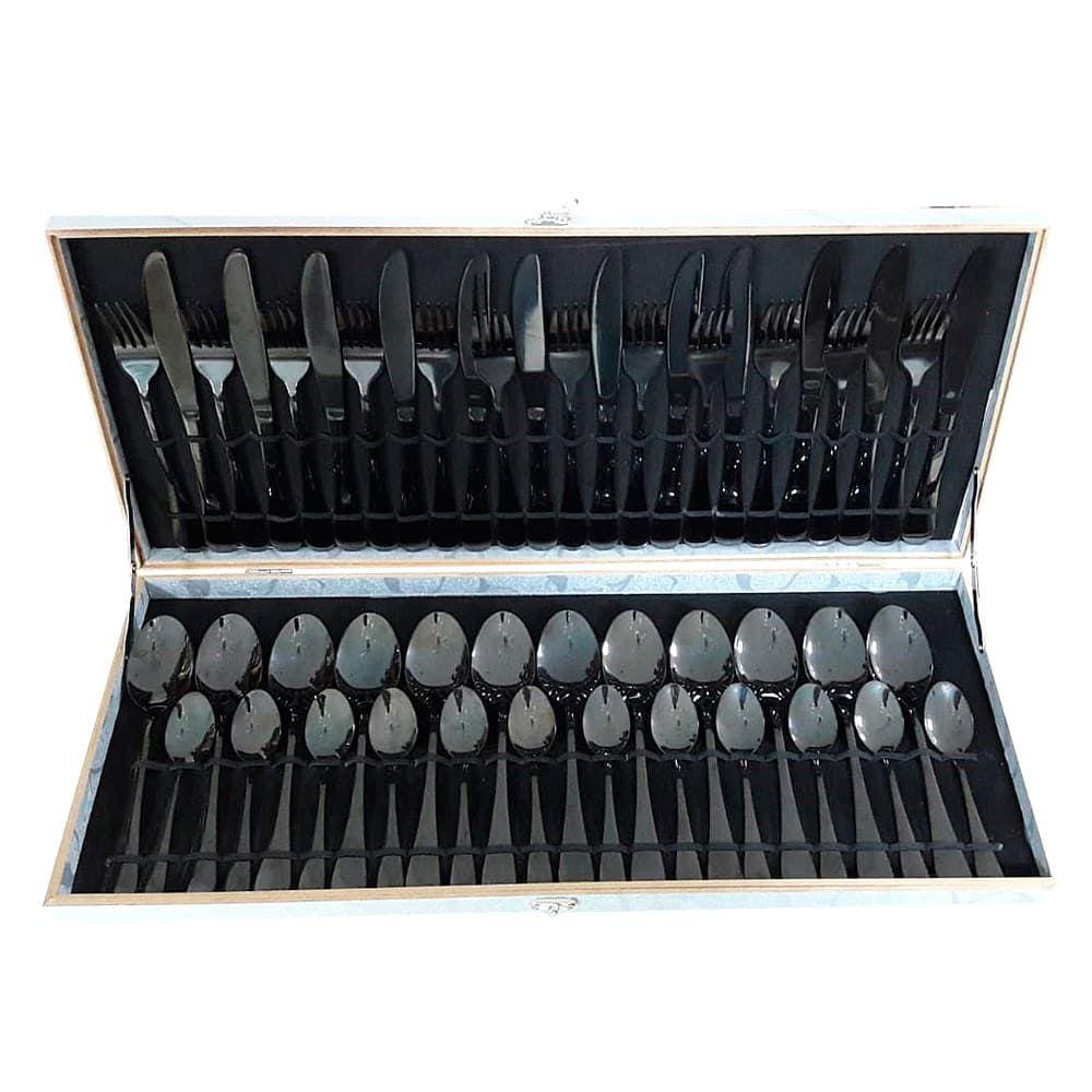 Faqueiro de Inox Cor Cinza - 48 Peças - 21945