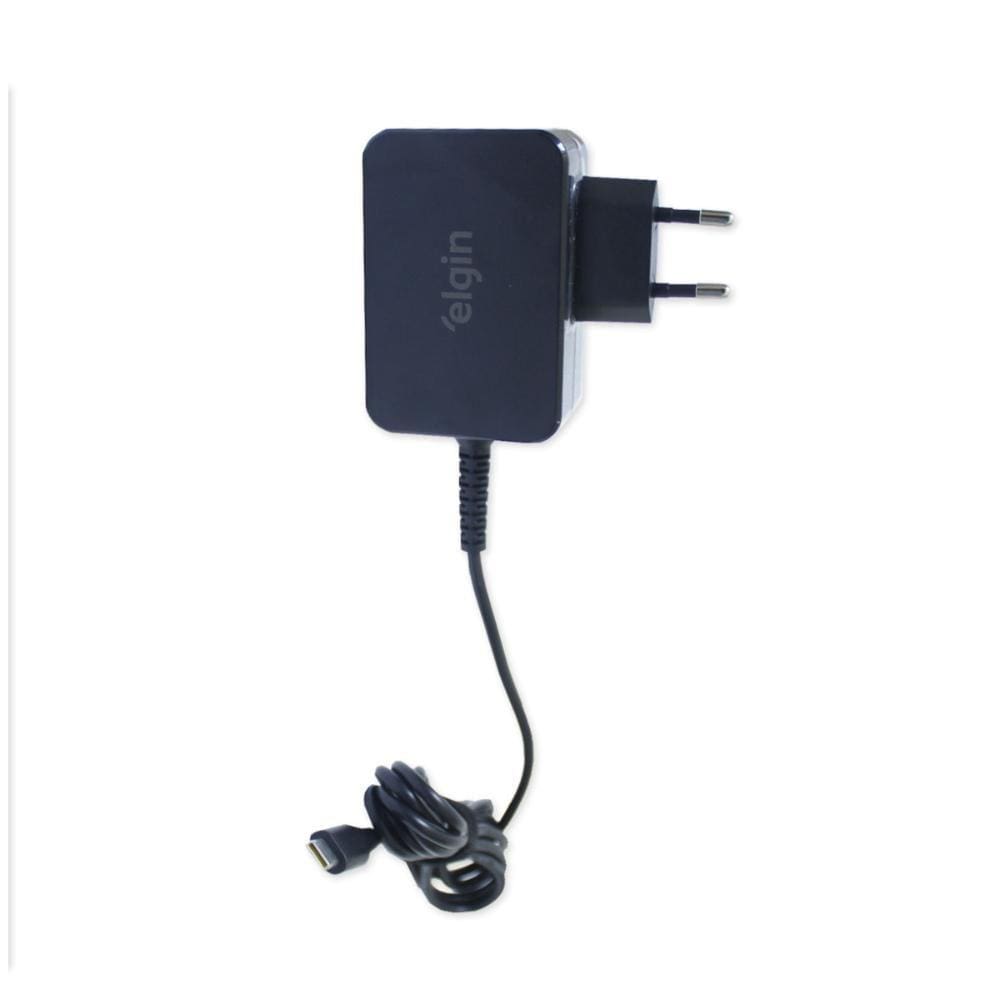 Fonte Carregador Universal para Notebook 65W Elgin - USB Tipo-C - 46RFTE65WTPC