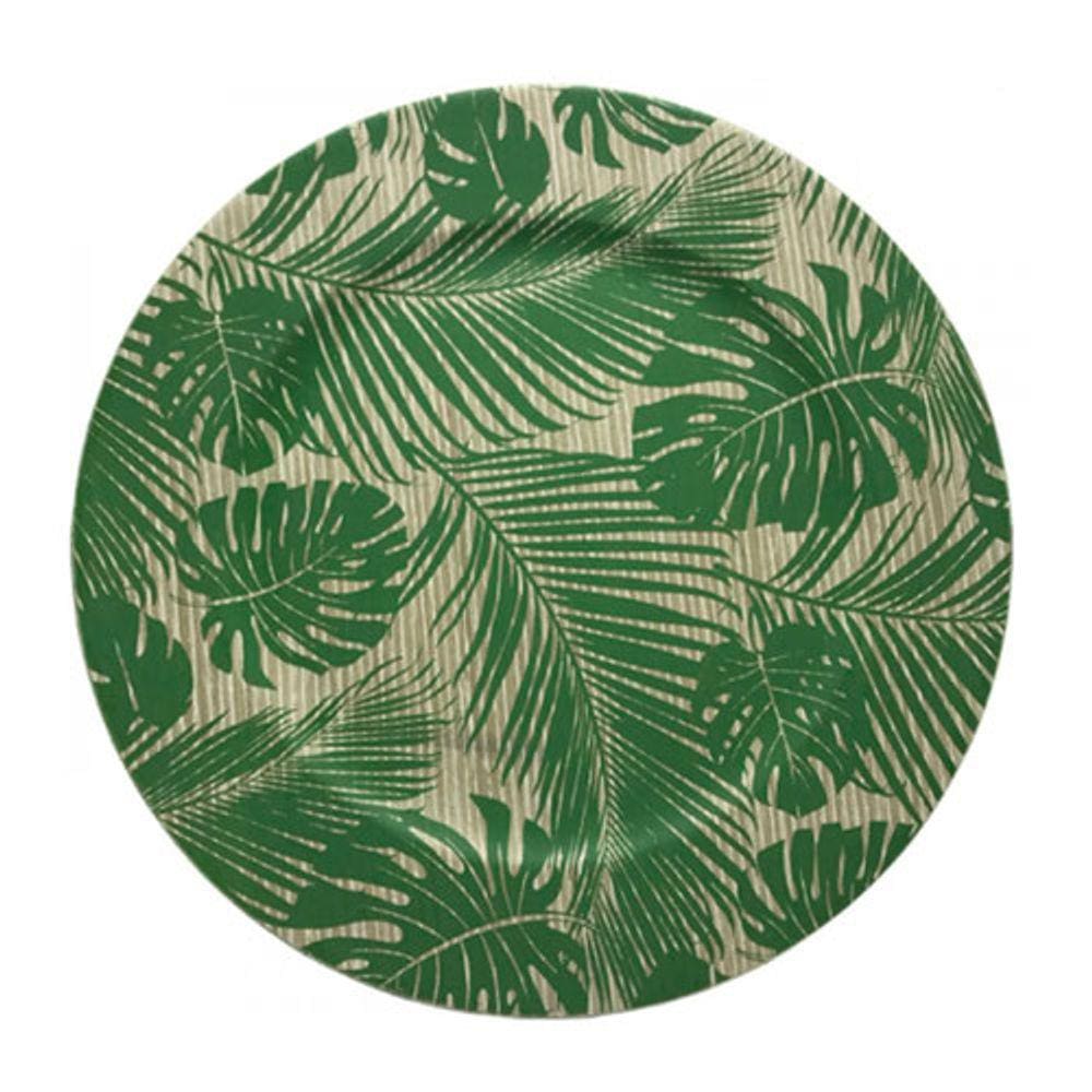Sousplat Palm Beach Estampado Verde - 33cm - 32460