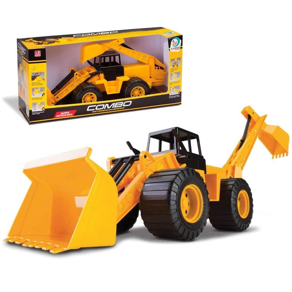 Trator De Brinquedo Mini Retroescavadeira Articulada Veículo Grande de Construção