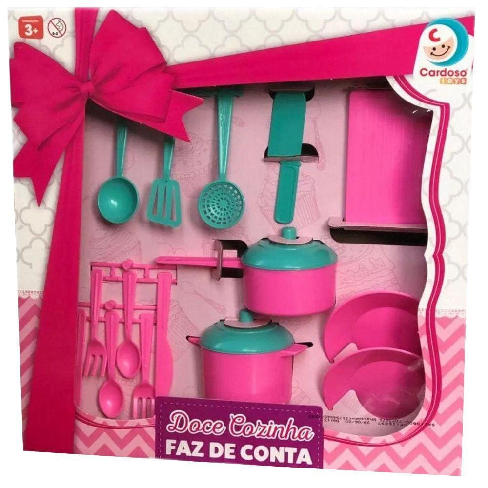 Kit Panelas E Acessórios De Cozinha De Brinquedo Doce Cozinha Faz De Conta
