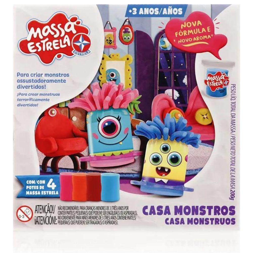 Massa da Estrela Massinha de Modelar Infantil Casa dos Monstros