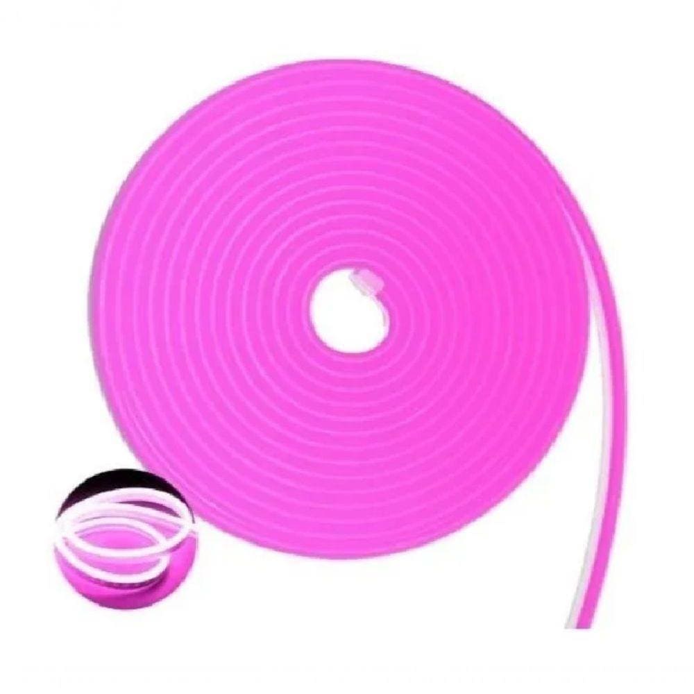 Fita Led Mangueira Neon 5 Mts Iluminação Flexível Corte 2.5 Cm - Rosa
