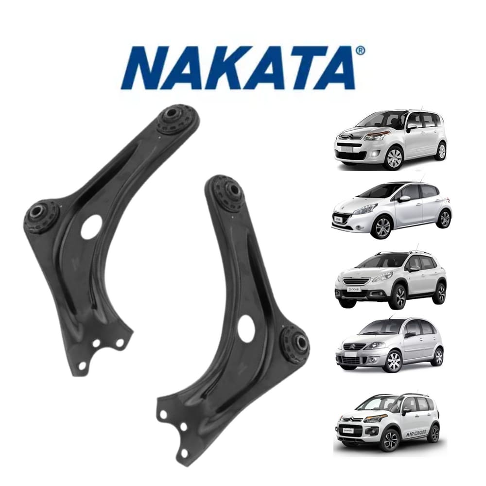 Bandeja De Suspensão Sem Pivô Esquerda+Direita Dianteira Nakata Citroen Aircross 2011 A 2020