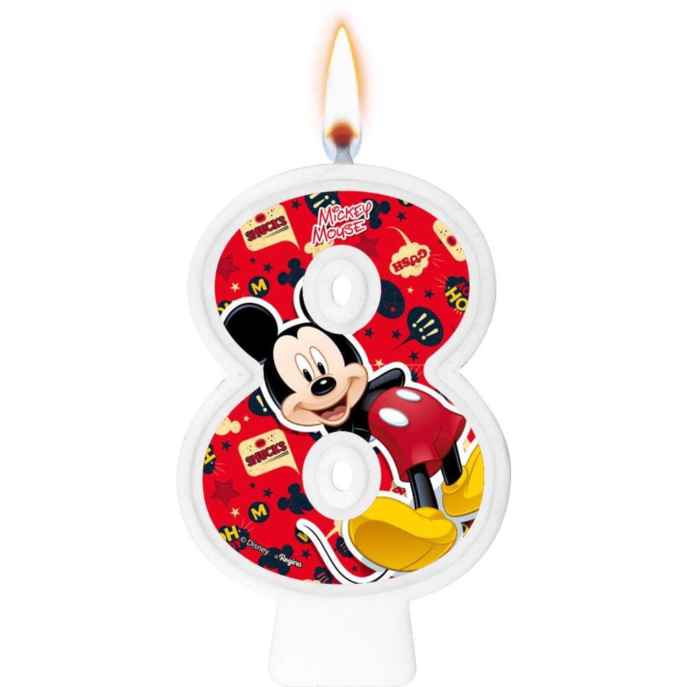 Vela Mickey Mouse Número 8
